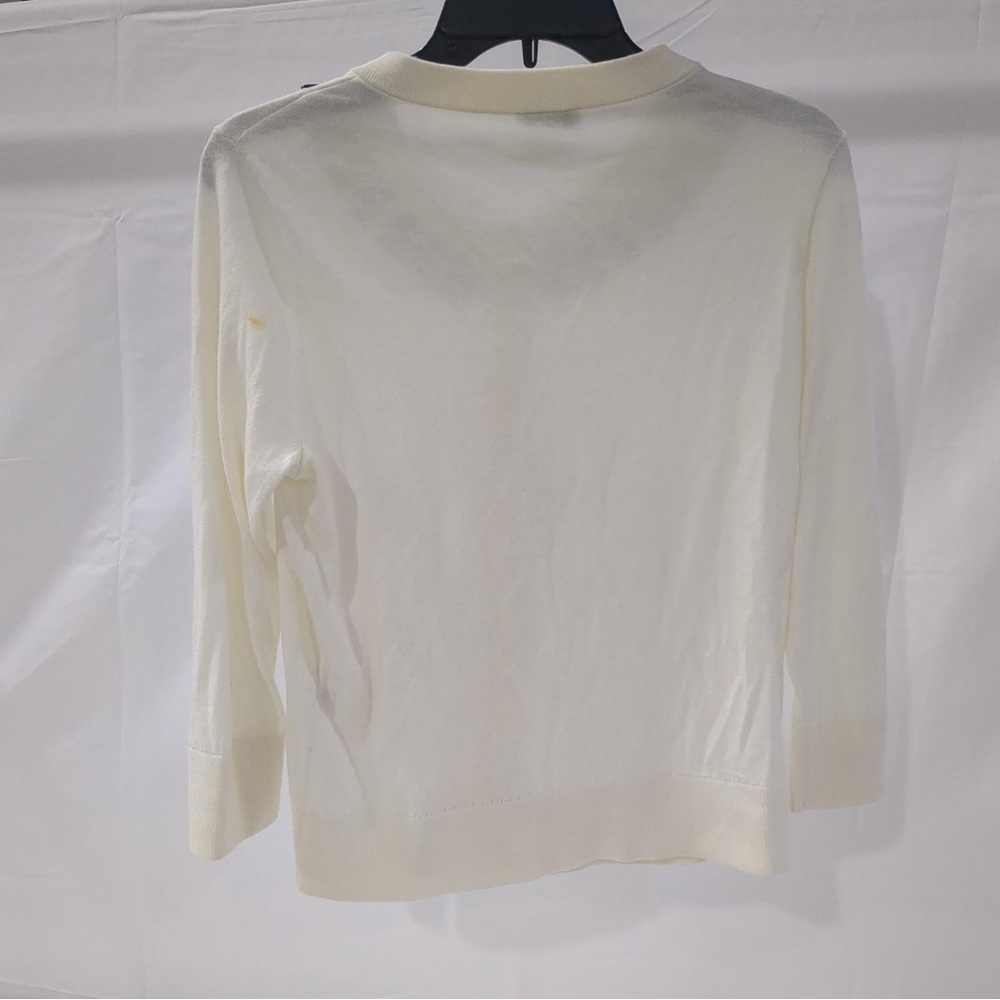 kate spade White Cardigan with Black Beaded Accents - Picture 2 of 4